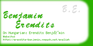 benjamin erendits business card